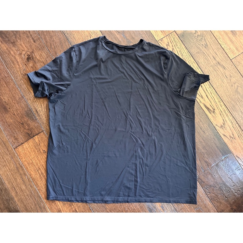 SKIMS Mens Sport T-Shirt Onyx Black Short Sleeve Crewneck 2X Stretch Activewear